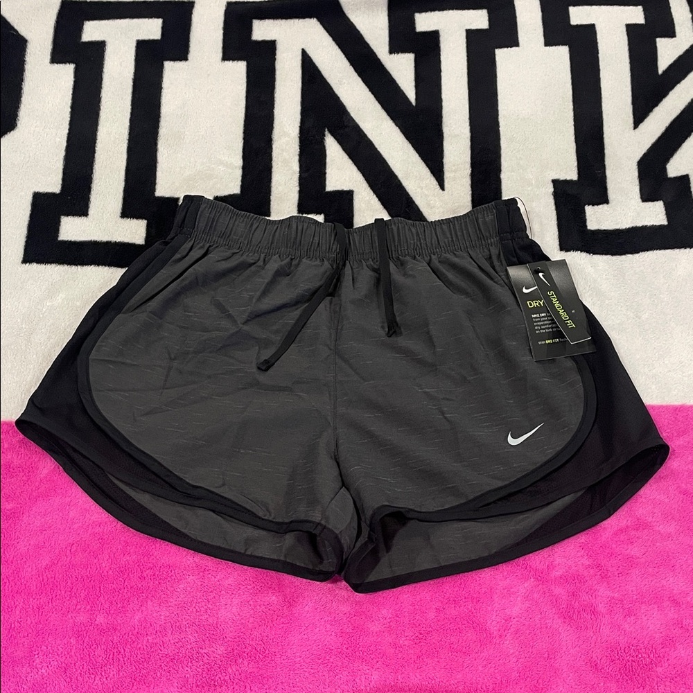 Nike Dri-Fit Women's Black and Gray Small Athletic Shorts